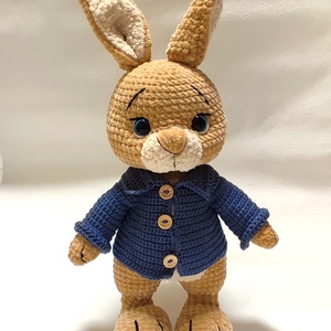 Horgolt plüss nyuszi - játék & sport - plüssállat & játékfigura - nyuszi - Meska.hu