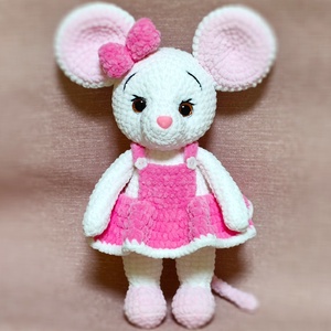 Horgolt plüss kisegér - Meska.hu