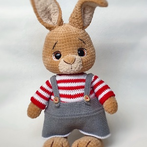 Horgolt plüss nyuszi - játék & sport - plüssállat & játékfigura - nyuszi - Meska.hu