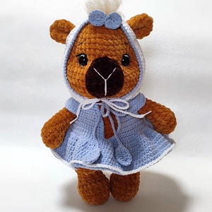 Horgolt plüss capybara, Játék & Sport, Plüssállat & Játékfigura, Plüss mesefigurák, Horgolás, MESKA