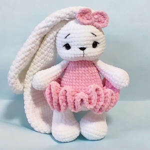 Horgolt plüss nyuszi - játék & sport - plüssállat & játékfigura - nyuszi - Meska.hu