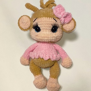 Horgolt plüss kismajom - játék & sport - plüssállat & játékfigura - majom - Meska.hu