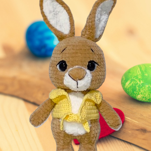 Horgolt plüss nyuszi - játék & sport - plüssállat & játékfigura - nyuszi - Meska.hu