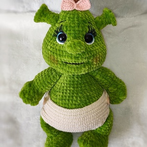 Horgolt plüss ogre, Játék & Sport, Plüssállat & Játékfigura, Plüss mesefigurák, Horgolás, MESKA