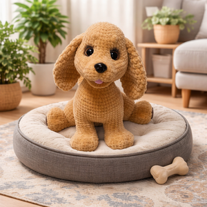 Horgolt plüss spániel  - játék & sport - plüssállat & játékfigura - kutya - Meska.hu