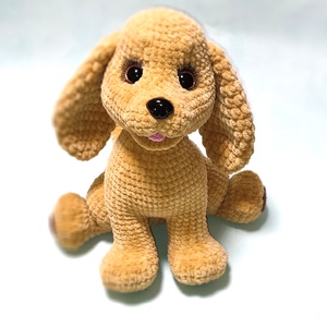 Horgolt plüss spániel  - játék & sport - plüssállat & játékfigura - kutya - Meska.hu