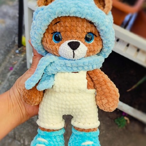 Horgolt plüss maci - Meska.hu
