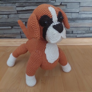 Amigurumi, horgolt boxer kutya, Játék & Sport, Plüssállat & Játékfigura, Kutya, Horgolás, MESKA