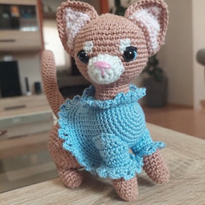 Amigurumi cica - játék & sport - plüssállat & játékfigura - cica - Meska.hu