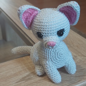 Amigurumi, horgolt cica - játék & sport - plüssállat & játékfigura - cica - Meska.hu