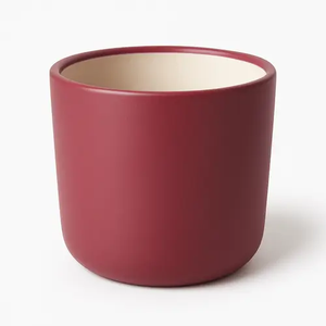 Kerámia virágcserép borvörös matt Donica 811/17 - Meska.hu