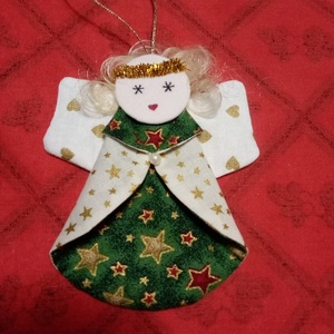 Textil angyalka, karácsonyi dísz, ajándék kísérő - karácsony - karácsonyi lakásdekoráció - karácsonyfadíszek - Meska.hu