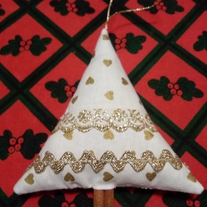 Textil fenyőfácskák, ajándék, karácsonyfadísz, ajándék kísérő - karácsony - karácsonyi lakásdekoráció - karácsonyfadíszek - Meska.hu