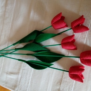 Textil tulipán  - otthon & életmód - dekoráció - Meska.hu