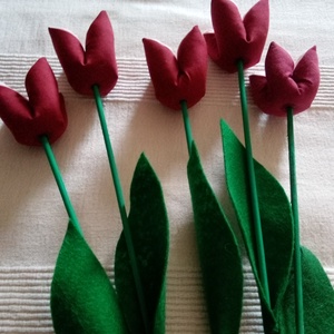 Textil tulipán - otthon & életmód - dekoráció - Meska.hu