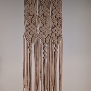 Nyers színű makramé falikép - otthon & életmód - dekoráció - fali és függő dekoráció - falra akasztható dekor - Meska.hu