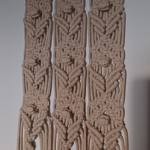 Nyers színű makramé falikép - otthon & életmód - dekoráció - fali és függő dekoráció - falra akasztható dekor - Meska.hu