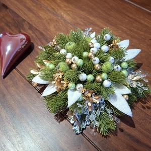 Elegáns karácsonyi asztali dekoráció - karácsony - adventi díszek - adventi asztaldísz - Meska.hu
