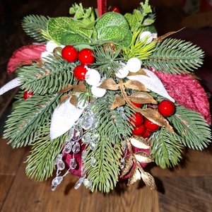 Nagyméretű, gazdagon díszített bordó bársony függődísz - Meska.hu