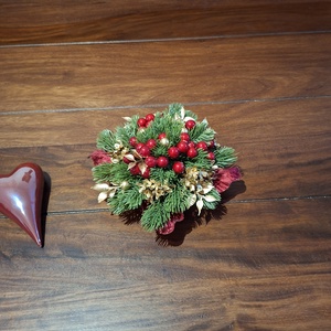 Porcelán tálba készített karácsonyi dekoráció - karácsony - adventi díszek - adventi asztaldísz - Meska.hu