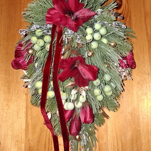 Karácsonyi kopogtató-ajtódísz - Meska.hu