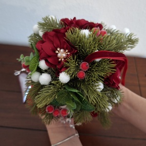 Nagyméretű bársonnyal bevont, gazdagon díszített függeszthető karácsonyi dekoráció  - karácsony - karácsonyi lakásdekoráció - karácsonyi lakásdíszek - Meska.hu