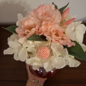 Nagy porcelán szívvel díszített virágbox  - otthon & életmód - dekoráció - asztal és polc dekoráció - díszdoboz - Meska.hu