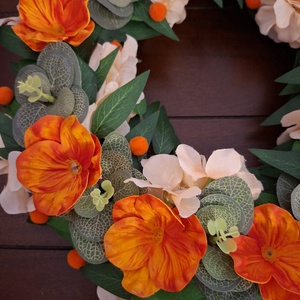 Vidám narancsszín kopogtató - otthon & életmód - dekoráció - ajtó- és ablak dekoráció - ajtódísz & kopogtató - Meska.hu