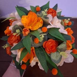 Vidám, narancsszín asztali dekoráció - otthon & életmód - dekoráció - asztal és polc dekoráció - asztaldísz - Meska.hu