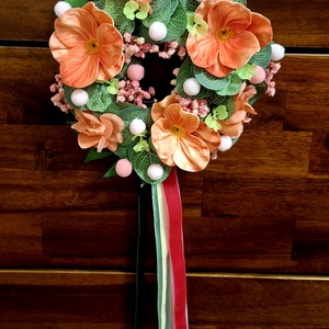 Kedves rózsaszín kopogtató bársonyszalagokkal - Meska.hu