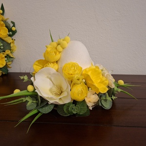 Húsvéti asztali dekoráció magnóliákkal - otthon & életmód - dekoráció - asztal és polc dekoráció - asztaldísz - Meska.hu