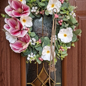 Meseszép tavaszi, nyári kopogtató, Otthon & Életmód, Virágdekoráció, Virágdíszek, Dekor koszorúk, kopogtatók, Virágkötés, MESKA