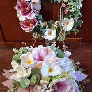 Meseszép tavaszi, nyári kopogtató - otthon & életmód - virágdekoráció - virágdíszek - dekor koszorúk, kopogtatók - Meska.hu