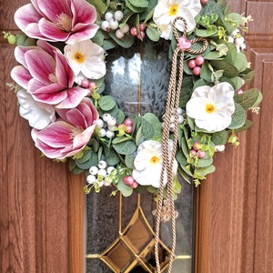 Meseszép tavaszi, nyári kopogtató - otthon & életmód - virágdekoráció - virágdíszek - dekor koszorúk, kopogtatók - Meska.hu