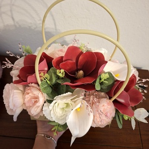 Ajándéktáska ballagásra  - otthon & életmód - virágdekoráció - virágok - virágbox - Meska.hu