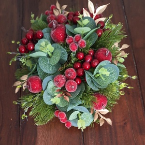 Téli, karácsonyi asztali dekoráció - karácsony - adventi díszek - adventi asztaldísz - Meska.hu