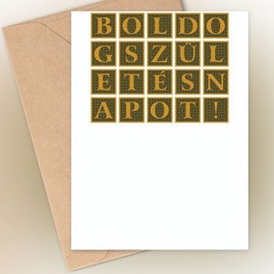 BOLDOG SZÜLETÉSNAPOT! minicsoki grafika sablon letölthető PDF - Meska.hu