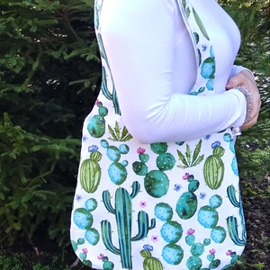 Kaktusz mintás textil táska - Meska.hu