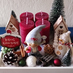 Adventi asztaldísz  - otthon & életmód - dekoráció - dísztárgy - Meska.hu
