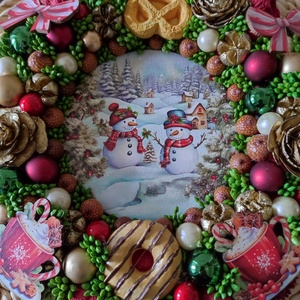 Hóemberek ajtókopogtató - karácsony - karácsonyi lakásdekoráció - karácsonyi ajtódíszek - Meska.hu