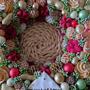 Mézeskalács ajtókopogtató - karácsony - karácsonyi lakásdekoráció - karácsonyi ajtódíszek - Meska.hu