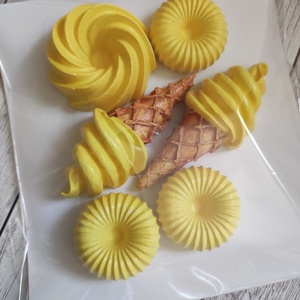 Sárga süti-fagyi csomag  - kellékek & szerszámok - dekorációs kellékek - figurák - Meska.hu