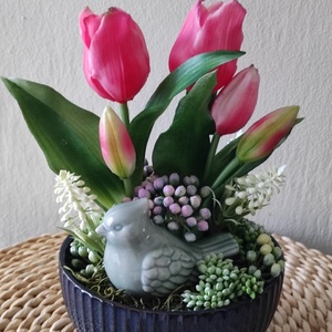 Kis madaram asztaldísz  - Meska.hu