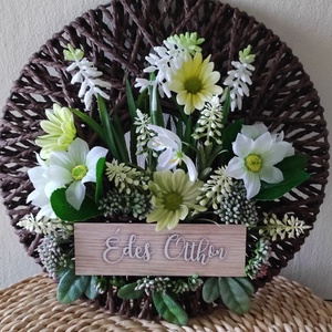 Tavaszi kert ajtókopogtató/fali dísz - otthon & életmód - dekoráció - ajtó- és ablak dekoráció - ajtódísz & kopogtató - Meska.hu