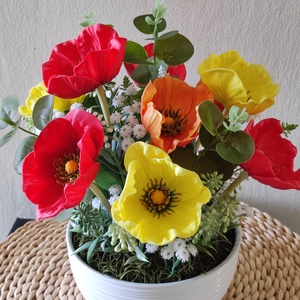 Pipacsok színesben  - otthon & életmód - dekoráció - asztal és polc dekoráció - asztaldísz - Meska.hu