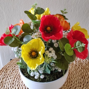 Pipacsok színesben  - otthon & életmód - dekoráció - asztal és polc dekoráció - asztaldísz - Meska.hu