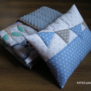 Baglyos patchwork takaró szett - otthon & életmód - babaszoba, gyerekszoba - Meska.hu