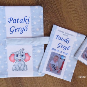 Pelenkázó kis táska-elefánt, Táska & Tok, Pelenkatáska, Pelenkatartó tok, Varrás, Meska