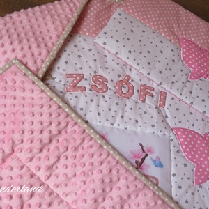 patchwork takaró szett-őzike - otthon & életmód - babaszoba, gyerekszoba - babatakaró, gyerek pléd - Meska.hu