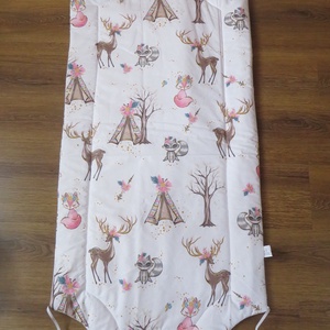 Ovis takaró lapos párnáva- rózsaszín szarvas - játék & sport - ovis felszerelés - ovis ágynemű - Meska.hu